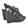 Sandales femme 575 noir satiné