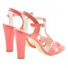 Sandales femme 1239 vernis rouge corail