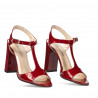 Sandales femme 1258 vernis bordeaux