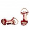 Sandales femme 1258 vernis bordeaux