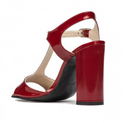 Sandales femme 1258 vernis bordeaux