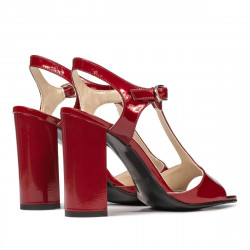 Sandales femme 1258 vernis bordeaux