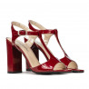 Sandales femme 1258 vernis bordeaux