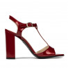 Sandales femme 1258 vernis bordeaux