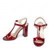 Sandales femme 1258 vernis bordeaux