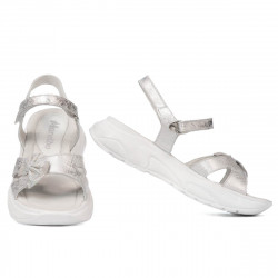 Sandales enfants 538 blanc nacré (argent)