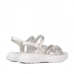 Sandales enfants 538 blanc nacré (argent)
