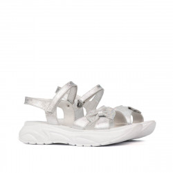 Sandales enfants 538 blanc nacré (argent)