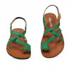 Sandales femme 5076 velours vert