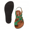 Sandales femme 5076 velours vert