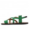 Sandales femme 5076 velours vert