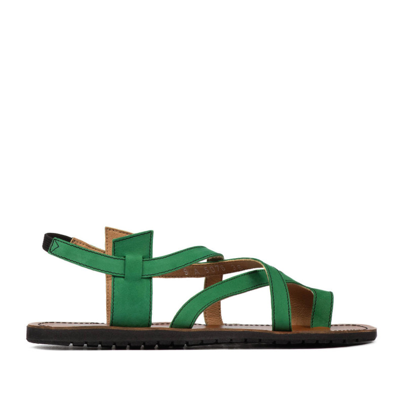 Sandales femme 5076 velours vert