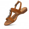 Sandales femme 5073 velours camel