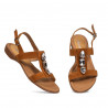 Sandales femme 5073 velours camel