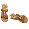 Sandales femme 5073 velours camel