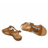 Sandales femme 5073 velours camel