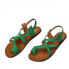 Sandales femme 5076 velours vert