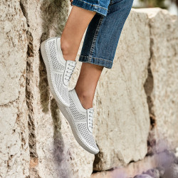 Mocassins femme 6034 blanc