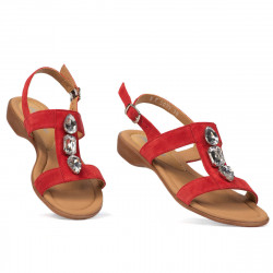 Sandales femme 5073 rouge velours