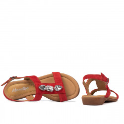Sandales femme 5073 rouge velours