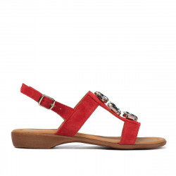 Sandales femme 5073 rouge velours