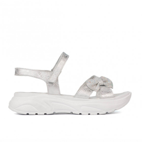 Sandales enfants 538 blanc nacré (argent) Sandales enfants 538 blanc nacré (argent)