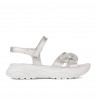 Sandales enfants 538 blanc nacré (argent)