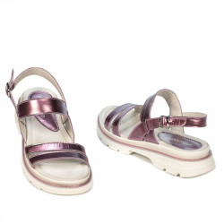 Sandales femme 5075-1 mauve nacré
