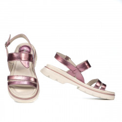 Sandales femme 5075-1 mauve nacré