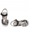 Sandales femme 5081 argent combiné
