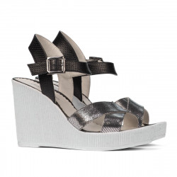 Sandales femme 5081 argent combiné