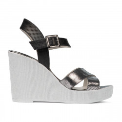 Sandales femme 5081 argent combiné