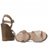 Sandales femme 5078 beige+doré