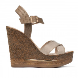 Sandales femme 5078 beige+doré