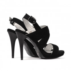 Sandales femme 1286 noir antilope