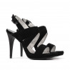Sandales femme 1286 noir antilope