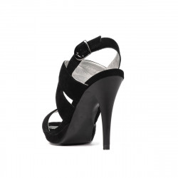 Sandales femme 1286 noir antilope