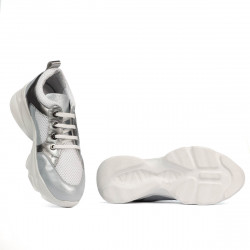 Baskets femme 6038 bleu perle combiné