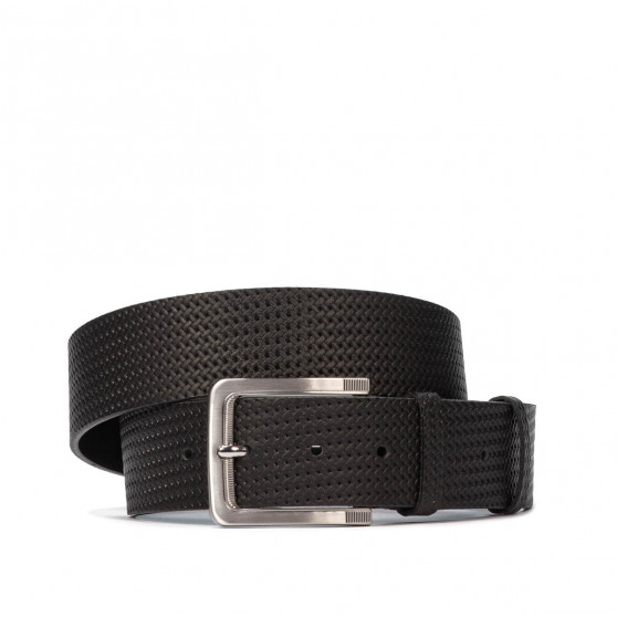Ceinture hommes 34-1b noir pressé Ceinture hommes 34-1b noir pressé
