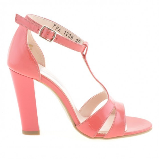 Sandales femme 1239s verni rouge corail Sandales femme 1239s verni rouge corail