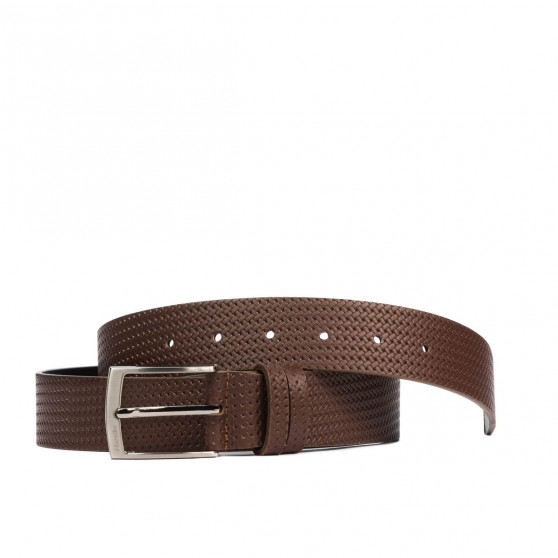 Ceinture homme 53b marron pressé
