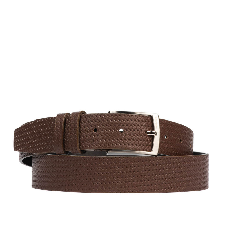Ceinture homme 53b marron pressé