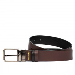 Ceinture hommes 54b bicolore biz noir+brun