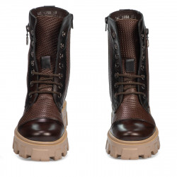 Bottes femme 3358 en marron combiné