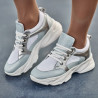 Baskets femme 6038 bleu perle combiné