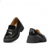 Chaussures décontractées femme 6041 croco noir combiné