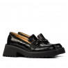 Chaussures décontractées femme 6041 croco noir combiné