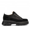 Chaussures décontractées femme 6043 noir velours combiné