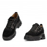 Chaussures décontractées femme 6043 noir velours combiné