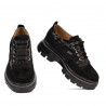 Chaussures décontractées femme 6043 noir velours combiné